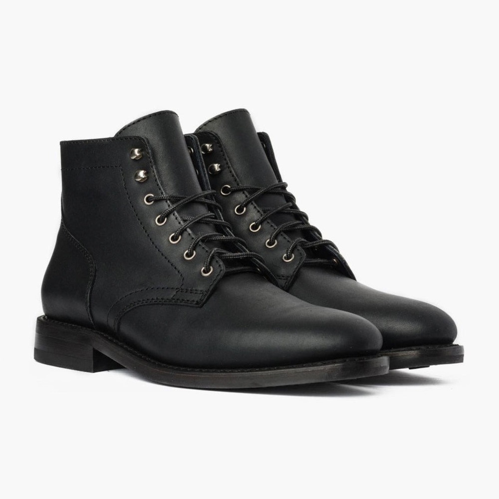 Thursday Boot Company Black Leather Men's Lace-Up Boots - Free Shipping!